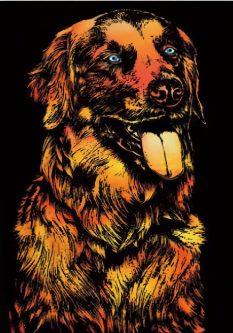 Happy Dog Portrait (A3)