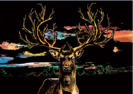 Deer Portrait (A3)
